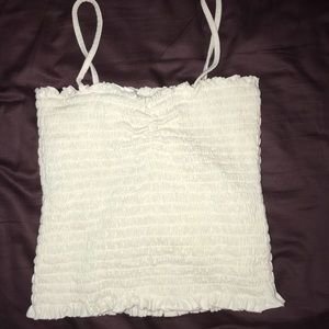Brandy Melville smocked white ally tank🍥